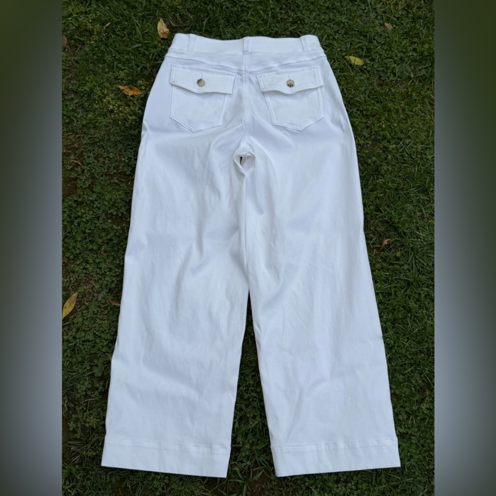 Spanx stretch twill pull-on wide leg cropped pants - size M - Picture 4 of 4